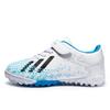 Youth Soccer Cleats Kids Boys Girls Low-Cut TF Rubber Sole Non-Slip Training Shoes With Hook-and-Loop