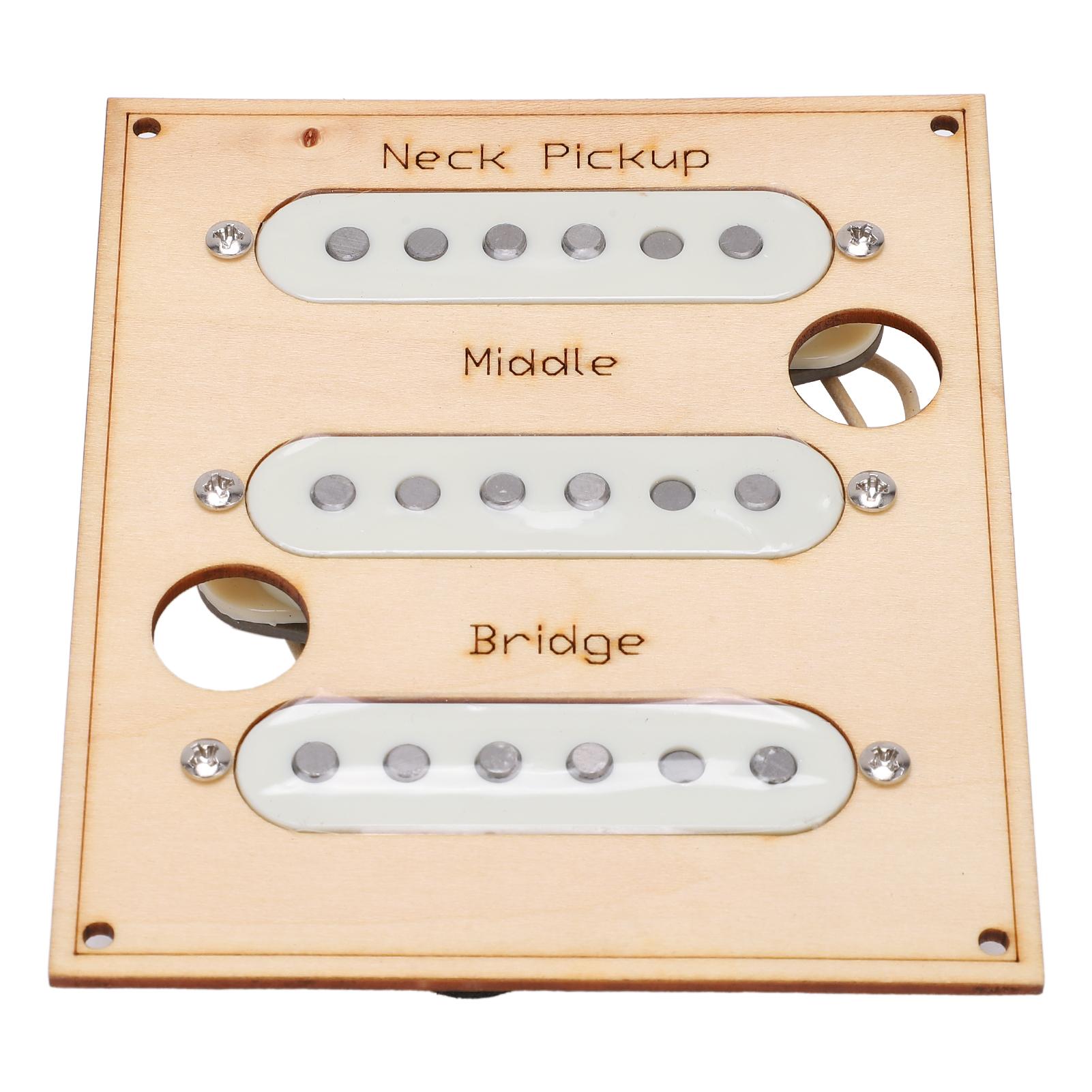 Single Pickup Set Electric Guitar Metal Coil Neck Middle Bridge Music Instrument AccessoriesWhite