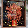 New Year Money Tree Window Stickers - Festive Glass Door Clings for Spring Festival Decoration