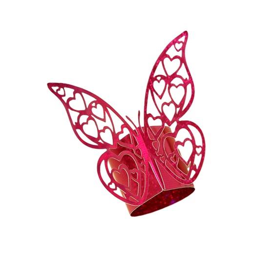 

10 шт. 3D-бабочка Подарочная упаковка Полая бабочка Блестящая упаковочная лента для рукоделия Цветочная Свадебная Подарочная упаковка розы красного