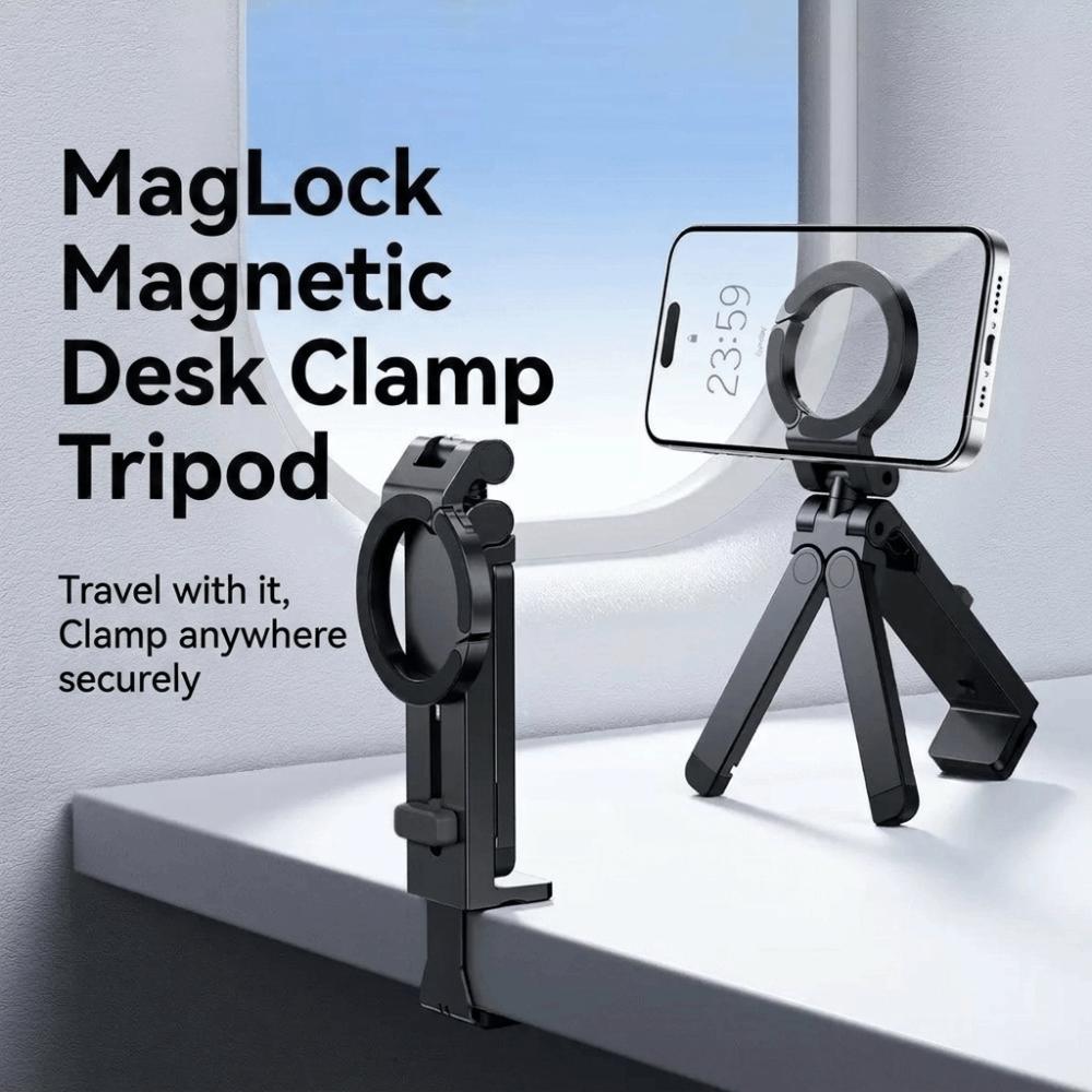Rotating Magnetic Phone Holder Portable Tripod Mount New Desktop Clip Holder  Desktop