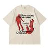 Mens TShirt DTG Print Shadow Graphic Cotton Harajuku Oversized Vintage Fashion Short Sleeve Tops Tees Y2k Streetwear Clothing
