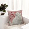 1Pc Vibrant Bohemian Style Short Plush Pillow Cover  Charming Kitten Living Room Bedroom Decor (Excluding Pillow Core)