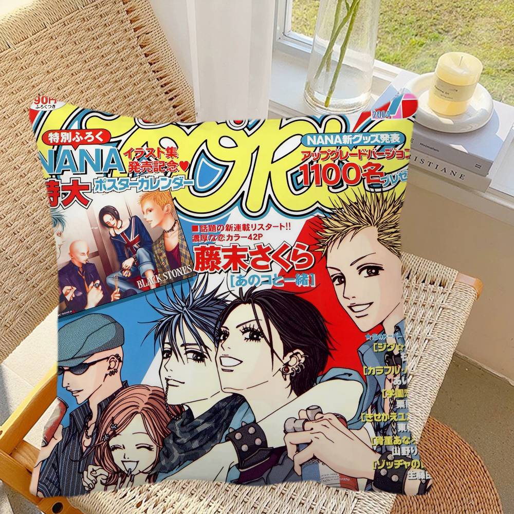 Anime NANA Pillow Case Square Pillow Bedroom Sofa Leisure Comfort Cushion Car Home Decoration