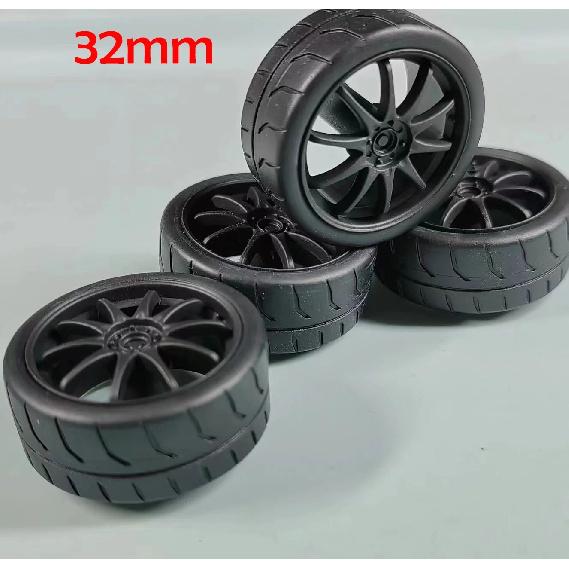 4pcs 1/18 32mm/36mm/42mm Diameter Plastic Wheels Rubber Tires RPF1 RAYS TE37 57CR CE28 BBS ABS Rims for 1:18 Model Car