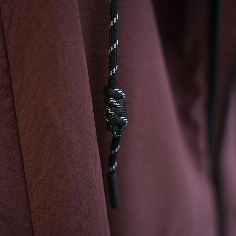 Fashionable and Comfortable Loose Hooded Drawstring Short Windbreaker Jacket for Women