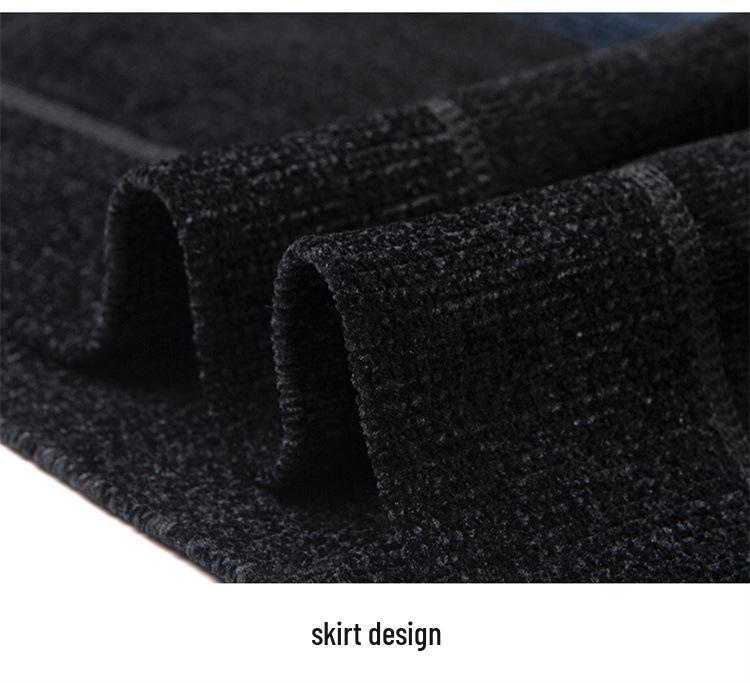 Men's Plus Velvet Thickened Chenille Sweater: Warm Winter Knitwear for Middle-Aged and Elderly Dads