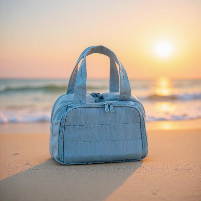 Durable Waterproof Double-Opening Makeup Bag - Large Capacity, Portable & High-Value for Travel