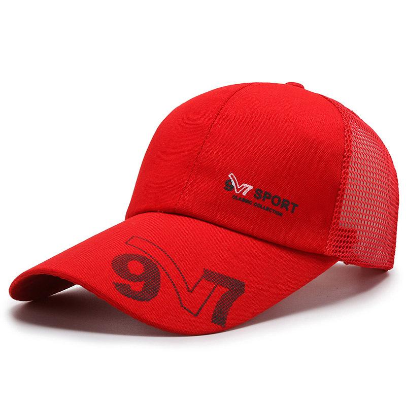 

Мужская шляпа, летняя туристическая шляпа от солнца, повседневная дышащая модная спортивная кепка для рыбалки на открытом воздухе красный