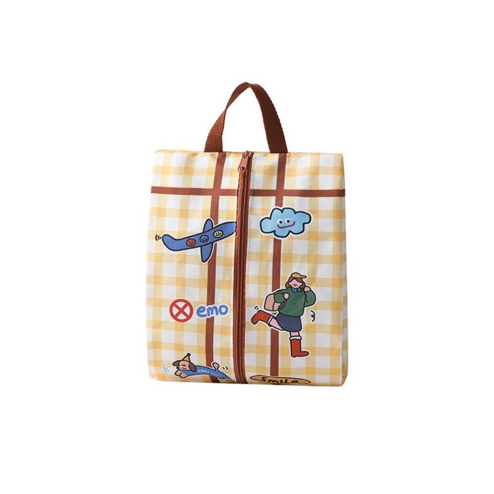 

Waterproof Travel Storage Bag Multi-function Luggage Storage Bag Clothes Underwear Shoes Yellow-Handbag