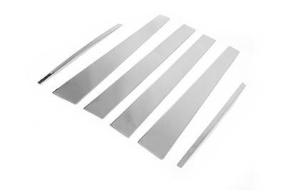 Door Pillar Molding (6 Pcs, Stainless Steel) for Mitsubishi L200 2006-2015
