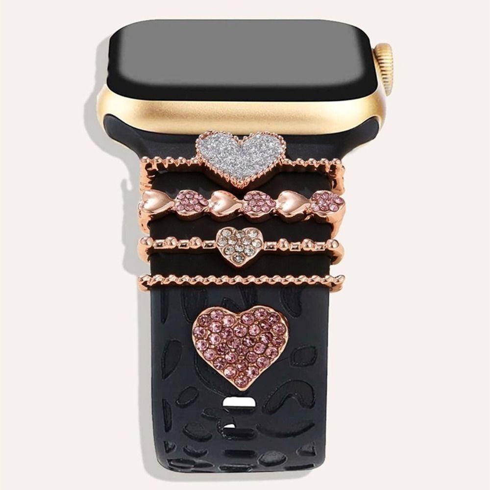 Διαμαντένιο λουράκι ρολογιών, μεταλλικό στολίδι, διακοσμητικά αξεσουάρ για λουράκια νυχιών, διακοσμητικά αξεσουάρ για τα νύχια