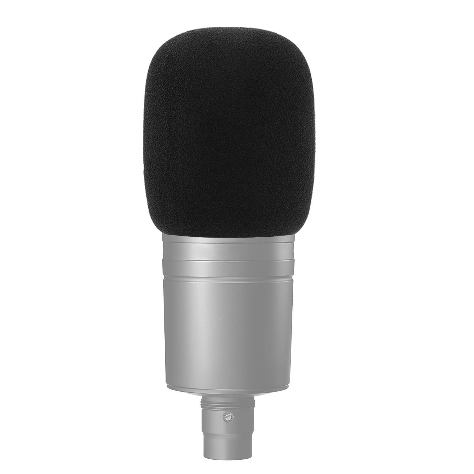 

Black Microphone Windscreen & Plosive Filter - Professional Noise Reduction for Audio-Technica AT2020, AT2035, AT2050,Ensures Clean Vocal Recording
