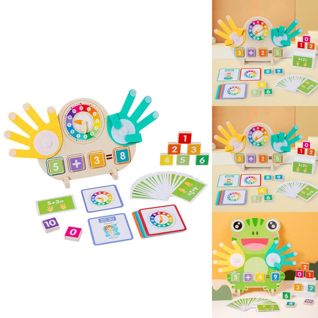 Childrens Wooden Educational Clock Learning Toy For Early Math Skills Development