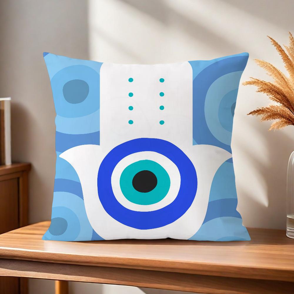 Comfortable Nazar Soft Pillow Case Evil for Sofa Living Art Room Home Amulet Office Decor and Protective Eye Covers