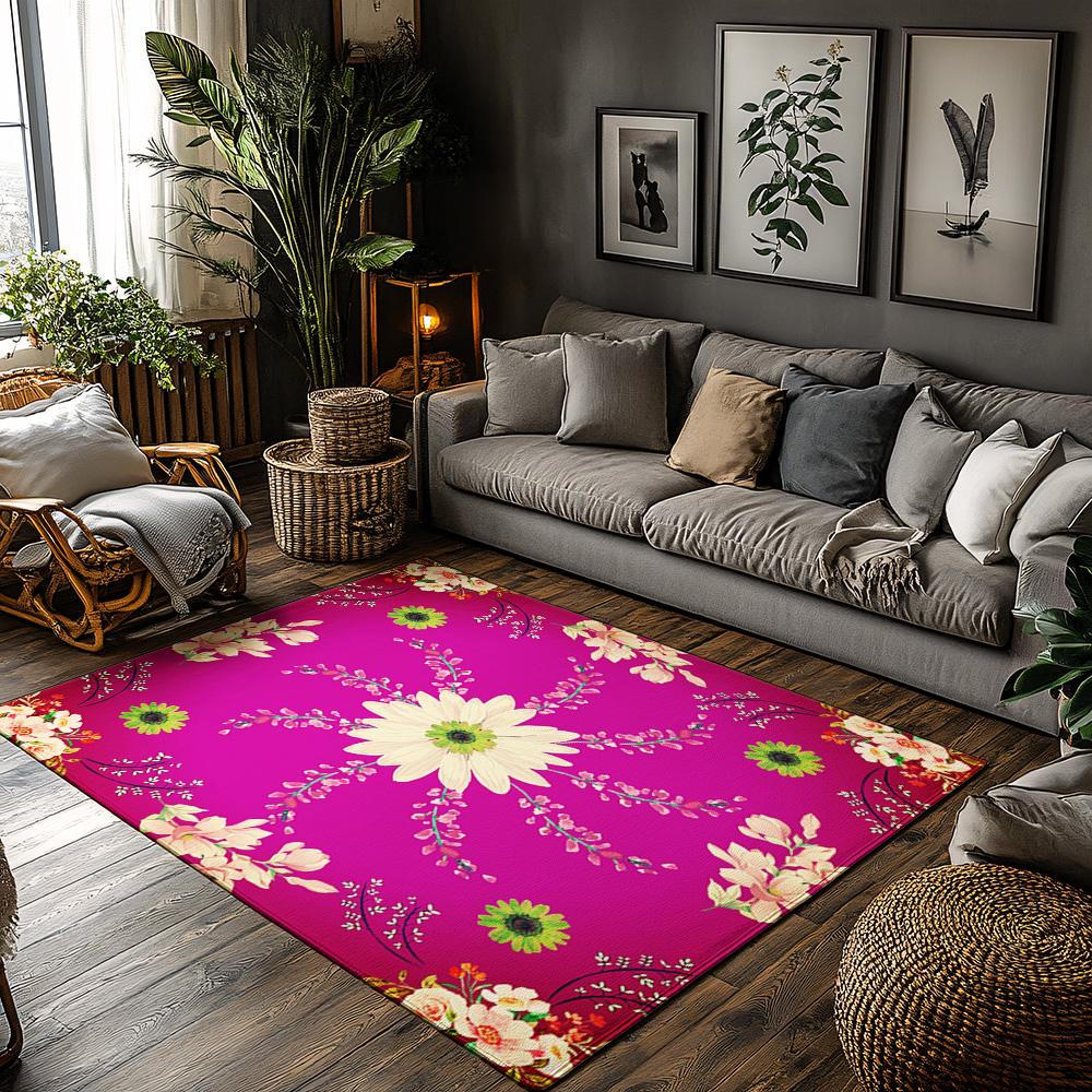

Floral Doormat Indoor Outdoor Welcome Mat Washable Entryway Rug Kitchen Home Decor Area Rug Non Slip Floor Mat Gift Idea 50x80cm