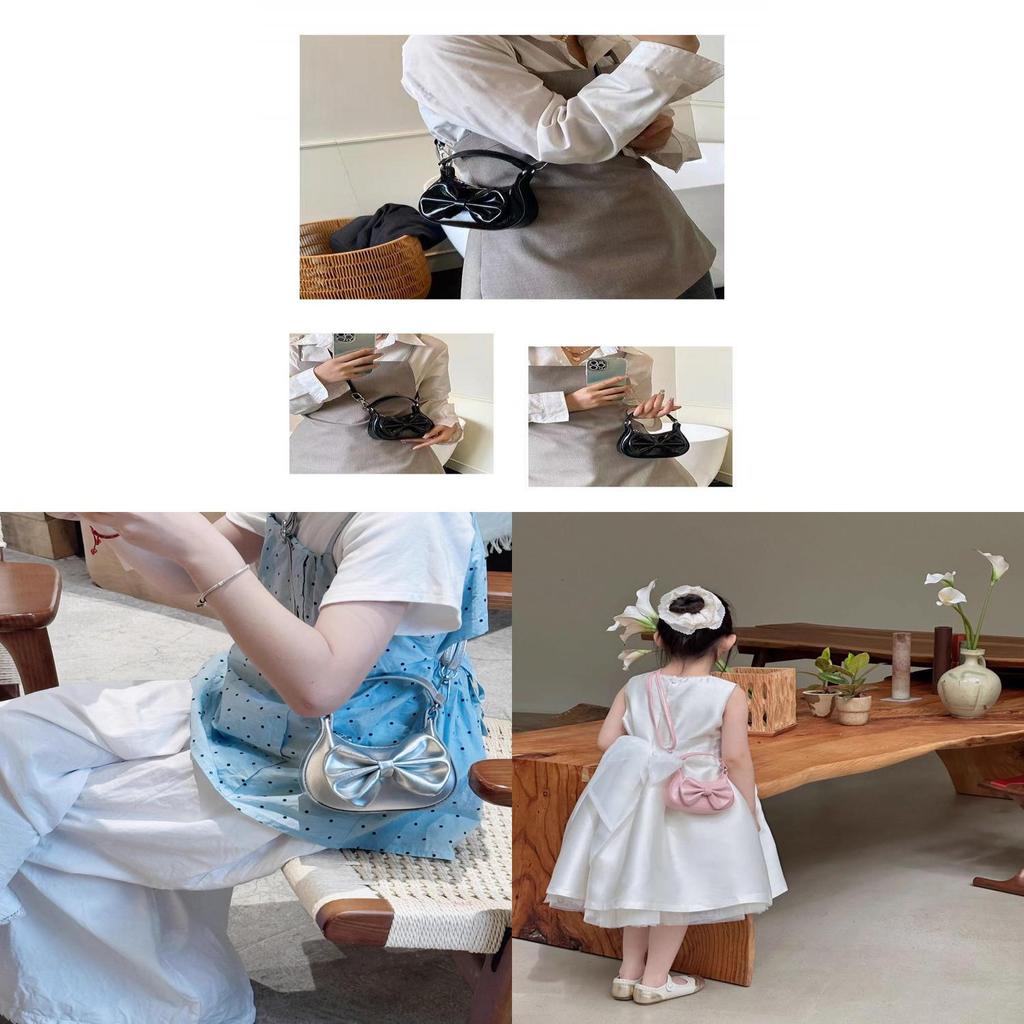 Portable Butterfly Bow Mini Purse For Girls With Waterresistant Pu Material For Daily Use