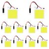 ALOPEE 10 Pack White 300 Room COB 48-SMD DC LED Light for Car