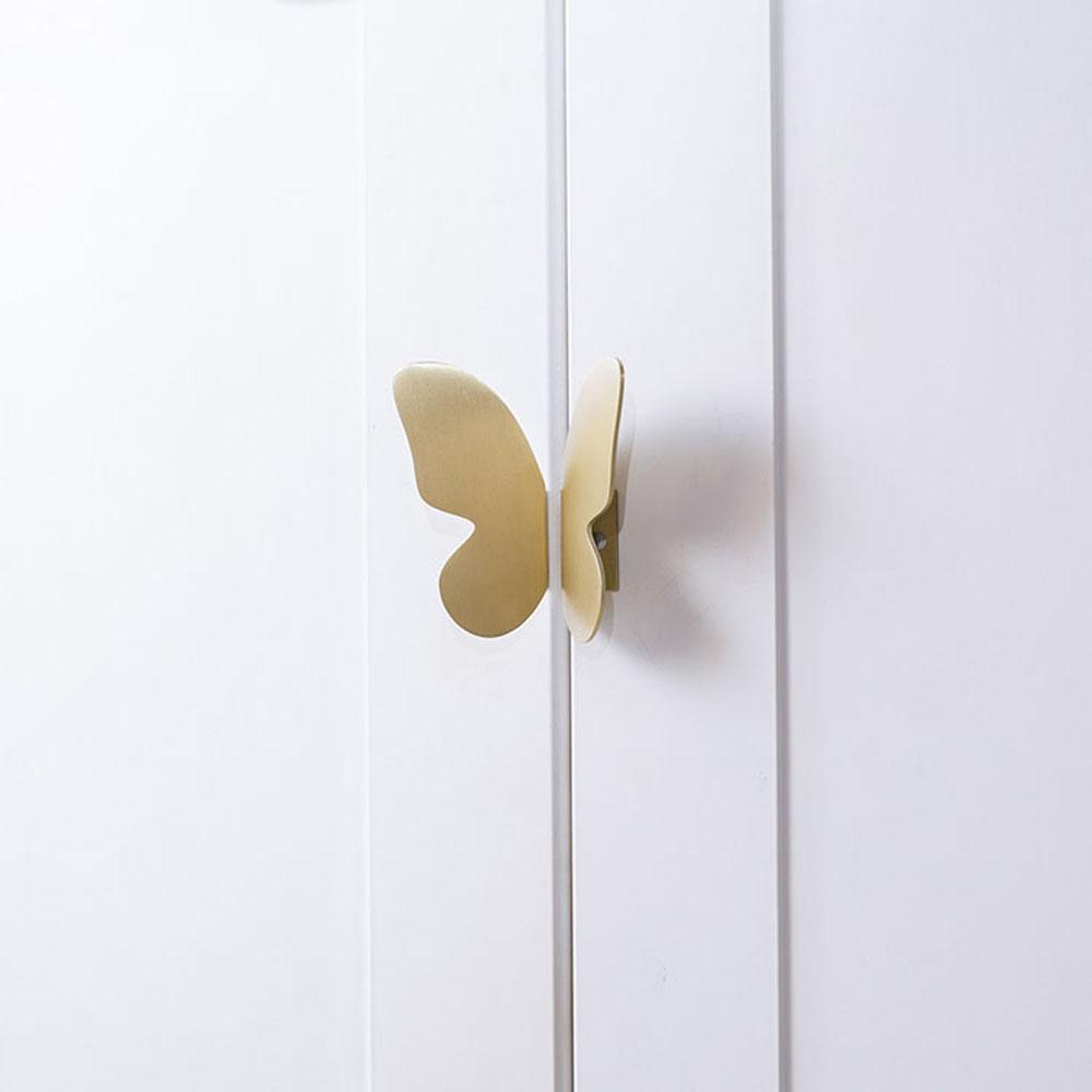 Cabinet Pulls Cupboard Gold Color Drawer Handles Furniture Hardware Pull Handle Butterfly Door Knob