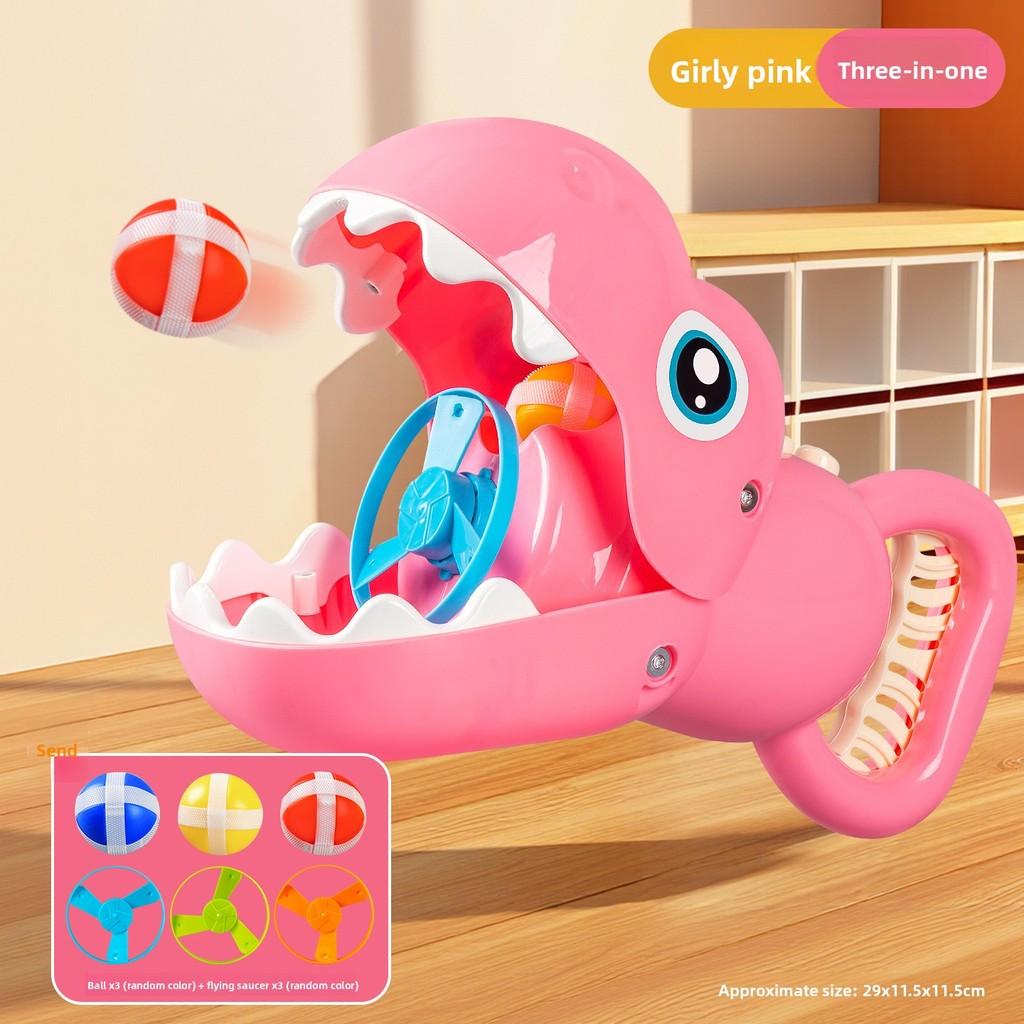 Dinosaur Shooting Target Toy With Launching Gun For Kids Indoor Play