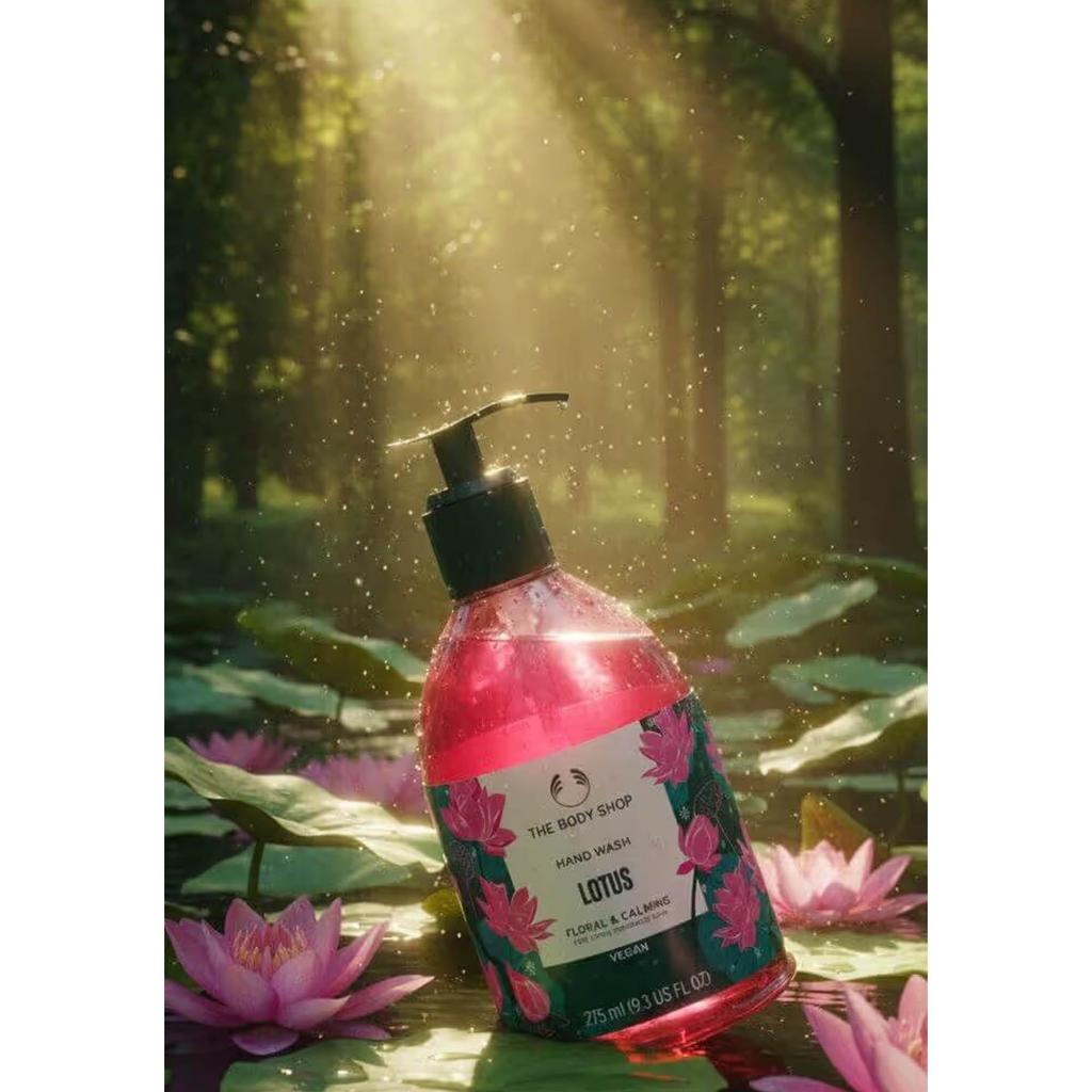 The Body Shop Lotus Hand Wash 275 ml Vegan Gentle Cleanser With Fresh Floral Scent For Daily Hand Care
