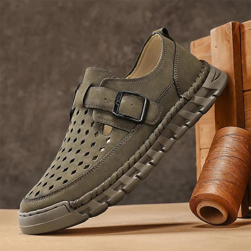 

Мужские сандалии Удобные Повседневные Уличные Домашние Легкие Нескользящие Дышащие Летние Быстросохнущие Сандалии для мужчин 38 хаки