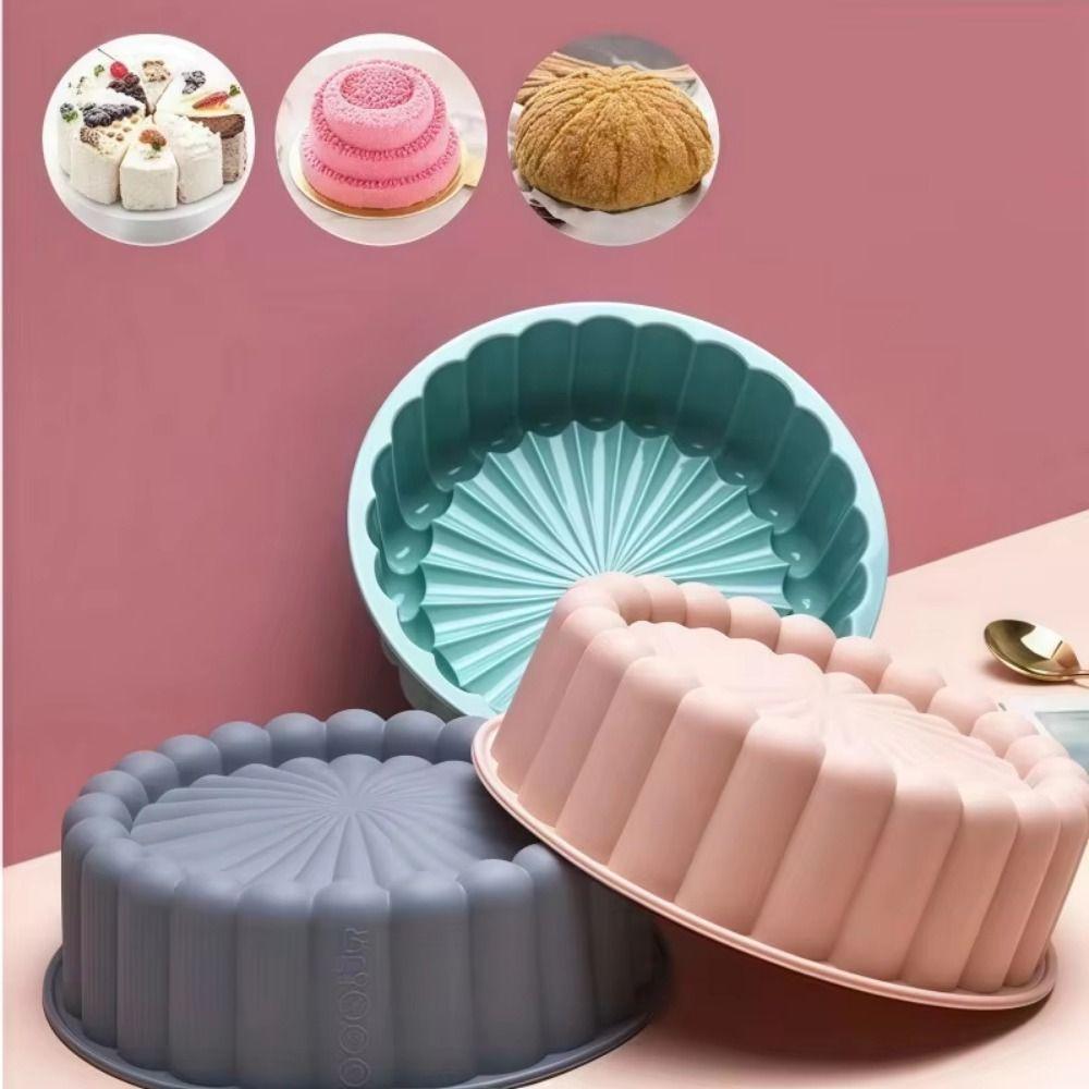 Non-Stick Silicone Cake Mold Heat Resistant Cake Baking Mold Round Cake Mold Kitchen Bakeware