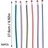 50PCS Soft Twistable Pencils Safe PVC Materials Great For Students Artists Classroom Supplies Colorful Striped Pattern