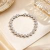 Colorful Zircon Lucky Four-Leaf Flower Bracelet for Women Flower CZ Stone Gold Plated Tennis Bracelet Fragrance Jewelry