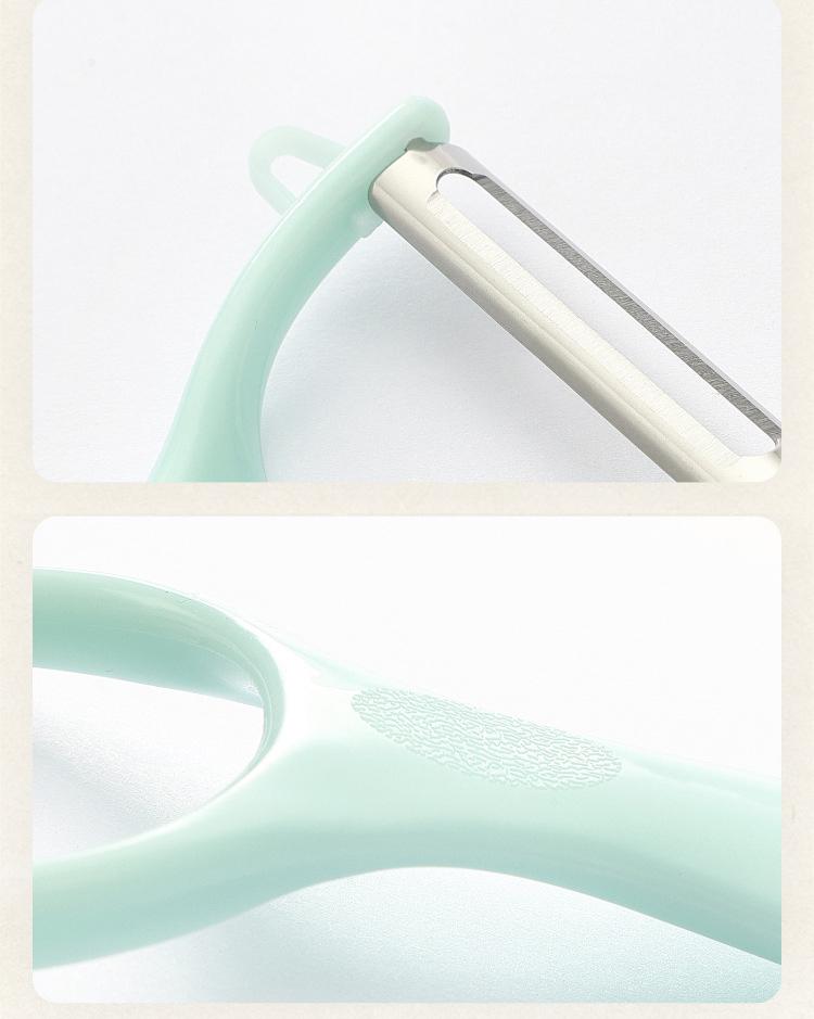 Cuchillo Pelador de Acero Inoxidable con Mango de PP Nórdico Utensilio de Cocina para Pelar Patatas y Verduras