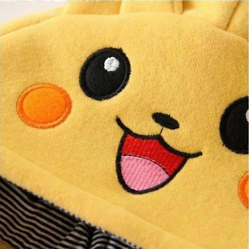 Nuovo Carino Cartone Animato Pikachu Pigiama per Bebè Neonato Invernale Manica Lunga Tuta per Bambini Abbigliamento Bambini Piccoli Tuta
