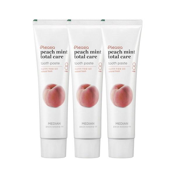

Корейская зубная паста Median Plecia Peach Mint 120г, 3 шт.
