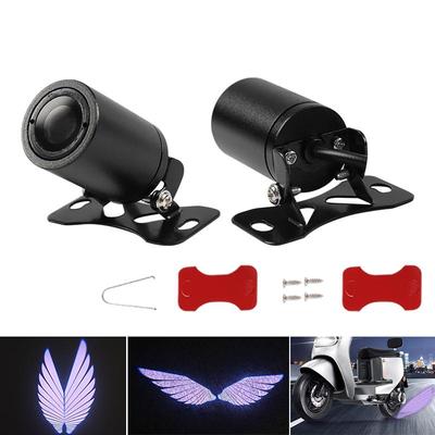 2PCS Angel Wings Motorcycle LED Welcome Light Motorcycle Modified Decorative Light Wing Laser Lights Projection Lights