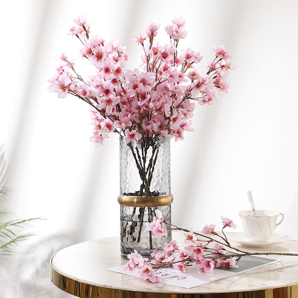 Simulation Flower Peach Blossom Artificial Decorative Blossom Flower for Home Indoor Outdoor Decor