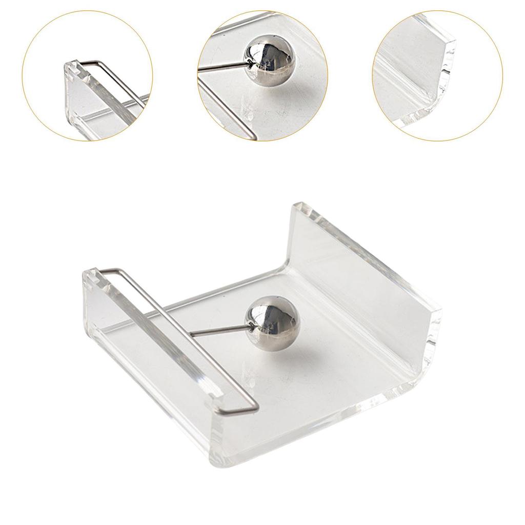 Acrylic Napkin Holder Trnsparent Desktop Napkin Stand with Weighted Arm for Bar Home Kitchen Countertop Dining Table Bathroom