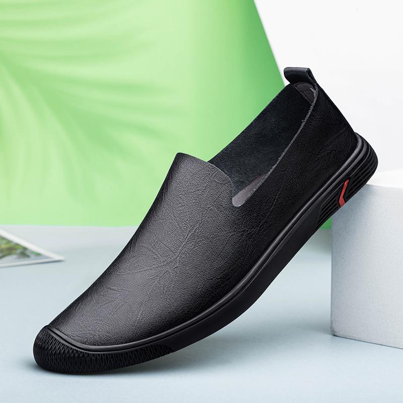 Fashion Genuine Leather Men Loafers Summer Casual Shoes Moccasins Men's Casual Slip On Flats Fashion Male Driving Shoes Walking Shoes