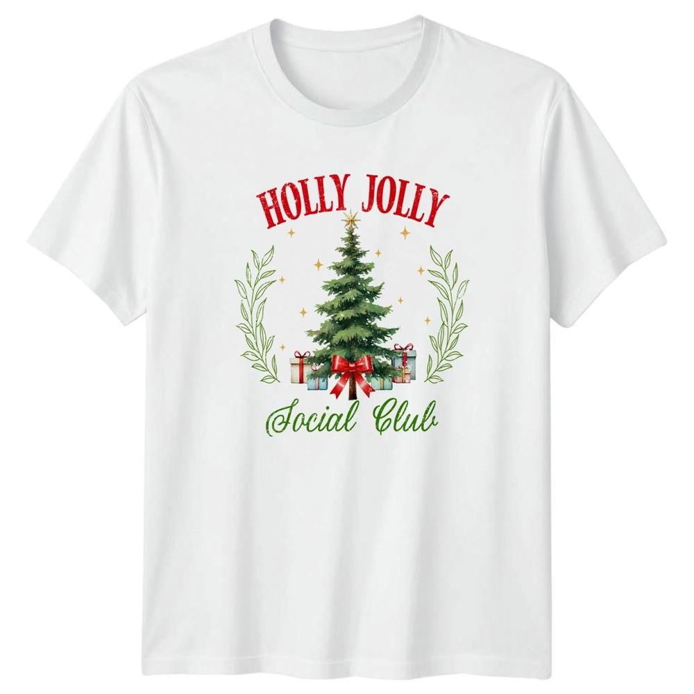 Holly Jolly Social Club Christmas Tree Holidays Unisex Unisex Graphic Tee S
