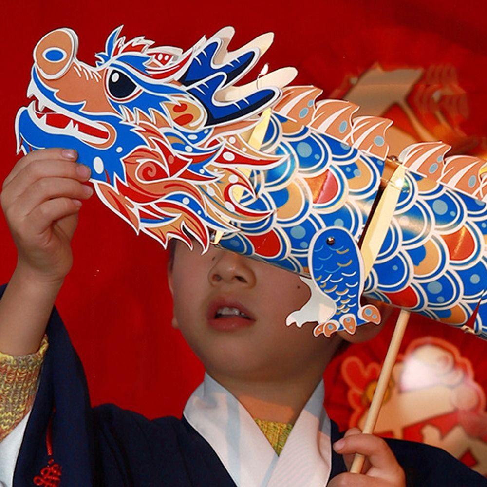 Chinese Dragon Dance Lantern Handmade LED Lantern Toys DIY Material Bag Antique Lantern  New Year