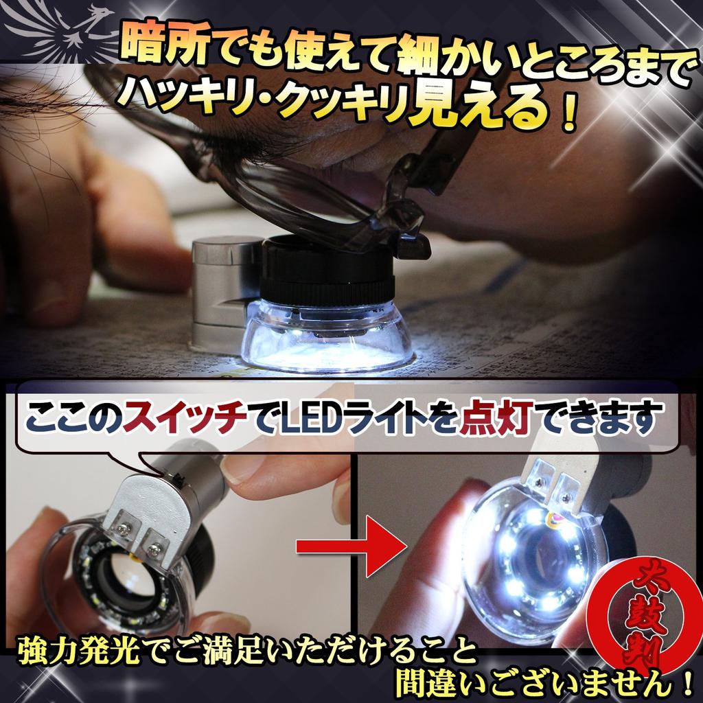 Phoenix Small Magnifying Glass for Jewelry Appraisal, Proofreading, and Reviewing [20x Magnification] High Magnification, Powerful Illumination, and