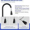 Matte Black Kitchen Sink Faucet Pull Out Kitchen Sink Mixer Tap Stream Sprayer Head 360° Rotation Hot Cold Faucet