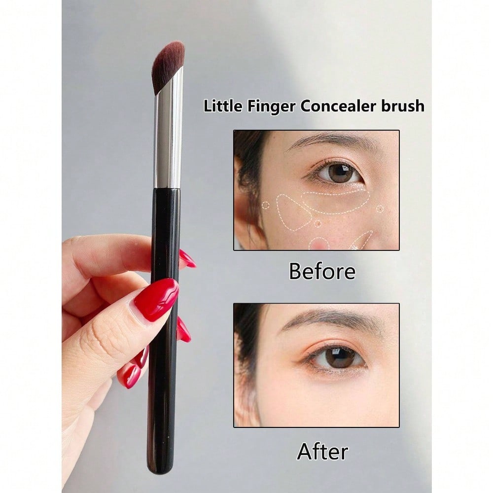 

1 black round head concealer paste brush,no brush marks,cover acne,acne scars, black circles,basic brush, concealer paste brush