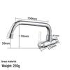 Huang Chao Copper Wall-Mounted Kitchen Faucet for Mop Pool, Single Cold Water, 4-Point Sink