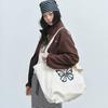 BUTTERFLY GRAPHIC CANVAS BAG_OATMEAL
