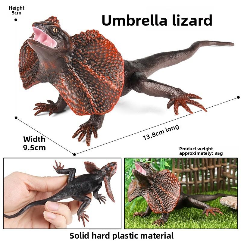 Lacertas Wildlife Animal Model Plastic Replication For Kids Learning And Play Umbrella Lizard 5