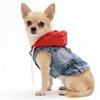 Cool Spring Dog Hoodies with D-Ring Puppy Harness Coat Dog Jean Jacket Vest  For Small Medium Dogs