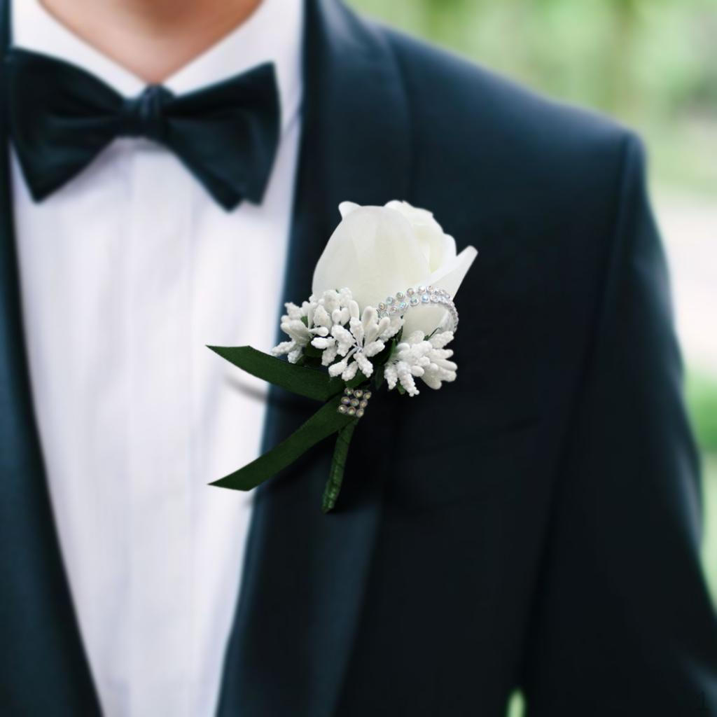 Rose Flower Brooch Pin Wedding Corsage