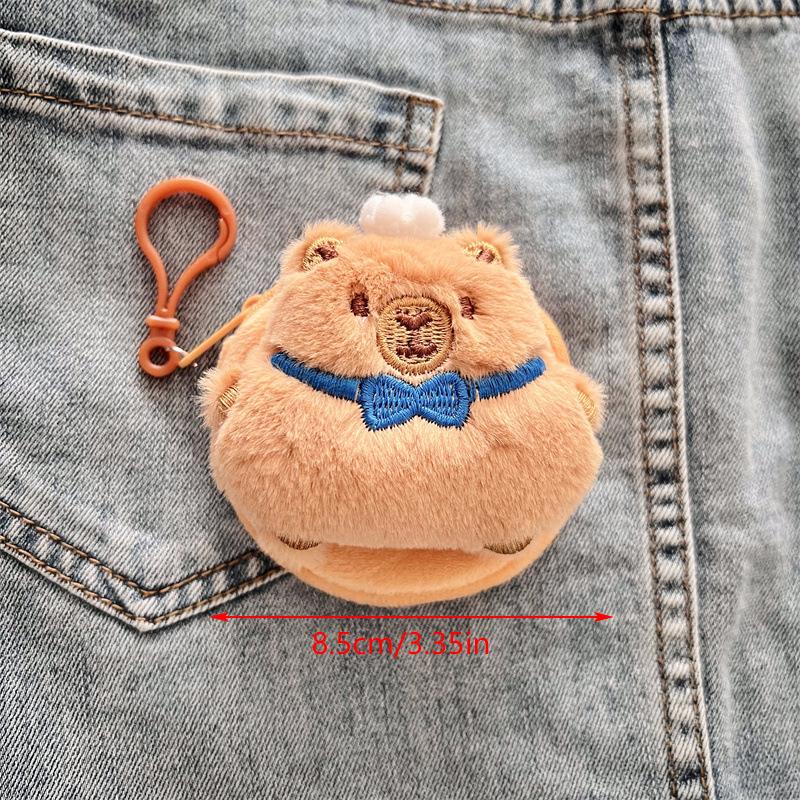 

Креативный плюшевый кошелек для монет в виде капибары в стиле аниме, милый мультяшный мешочек для хранения наушников, мини-милый мешочек для мелочи, подвеска