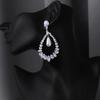 Luxurious Big Water Drop CZ Stone Earrings Sophisticated Women’s Dangle Earrings Accessory with Elegant Water Drop