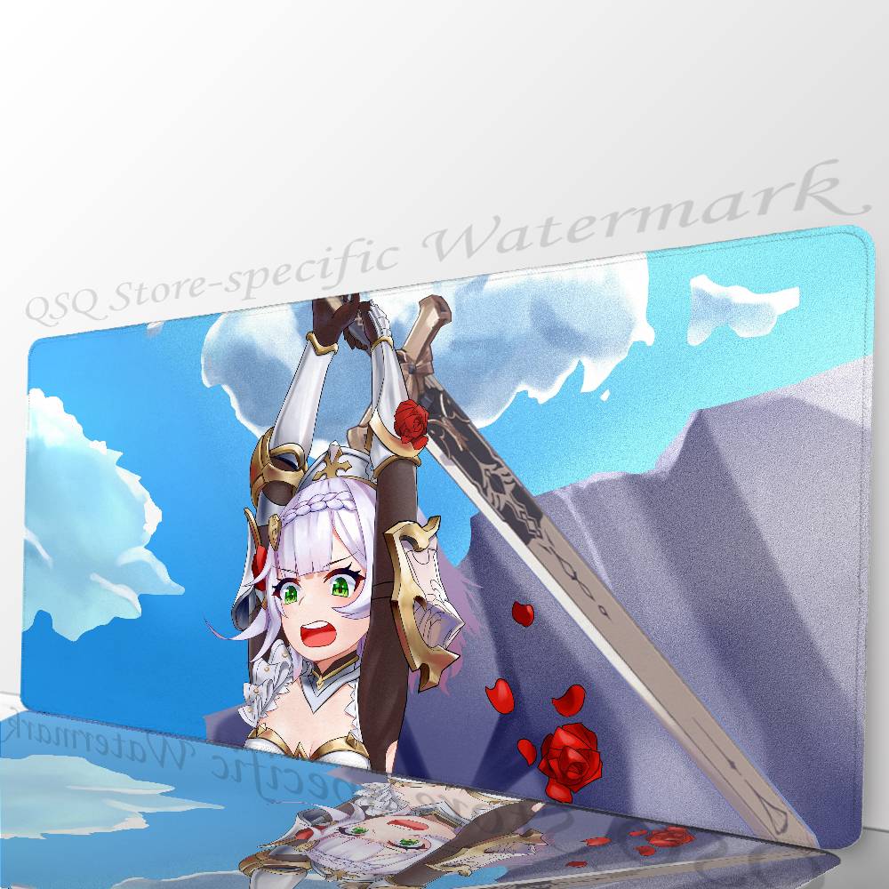 Noelle Anime G-Genshin Impact Mousepad Non-slip Suitable For Office Computers Laptops E-sports Game Desk Mats XXL Keyboard