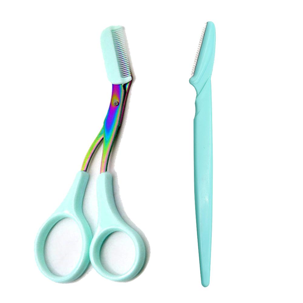 

Нож для обрезки бровей, безопасные ножницы с защитой от царапин, инструмент для бритья бровей для мужчин и женщин, набор инструментов для красоты для начинающих, бритва для бровей